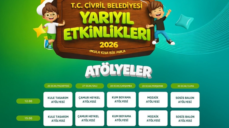 Çivril’de Yarıyıl Tatili Çocuklar İçin Şenlik Havasında Geçecek