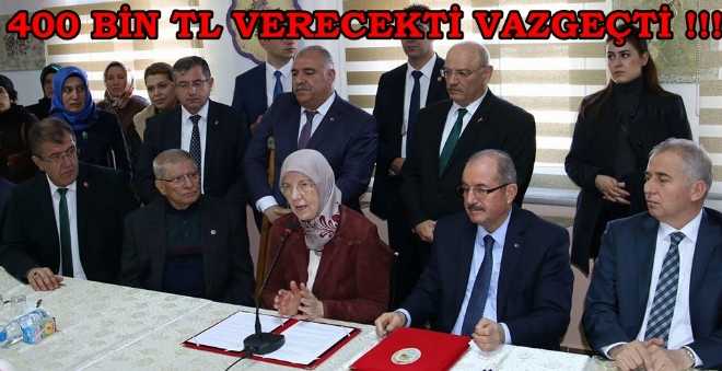 KAMEROĞLU 400 BİN TL VERMEKTEN VAZGEÇTİ