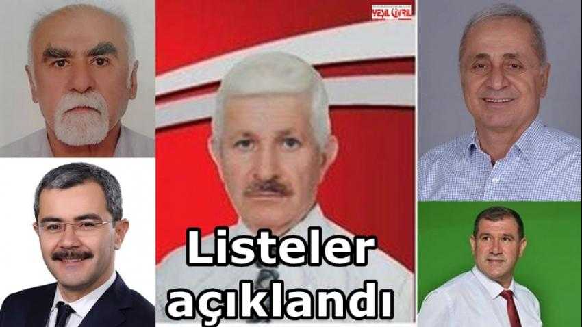 KESİN LİSTELER AÇIKLANDI