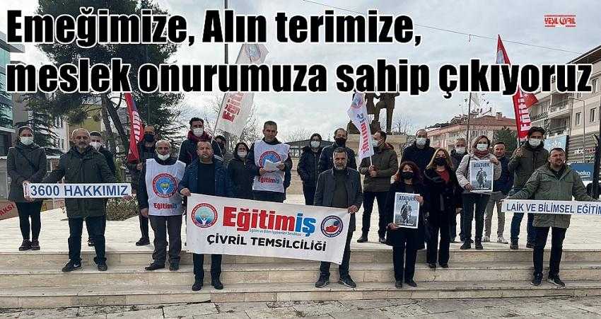 ÖĞRETMENLER İŞ BIRAKMA EYLEMİ YAPTI