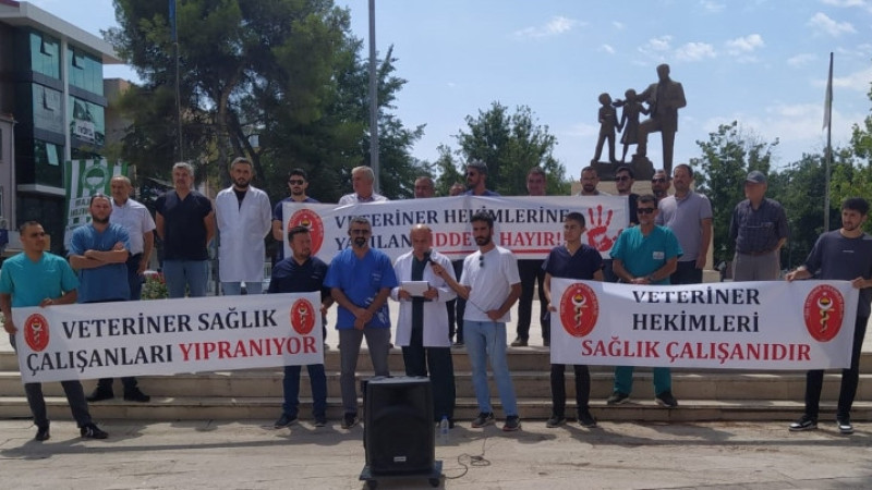ÇİVRİLDE VETERİNERLER İŞ BIRAKTI