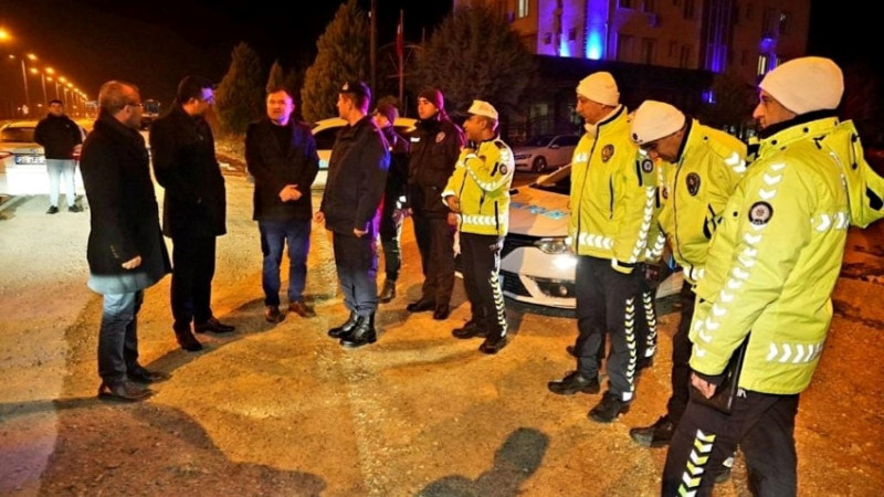 KAYMAKAM VE BAŞKANDAN YENİ YIL DENETİMİ