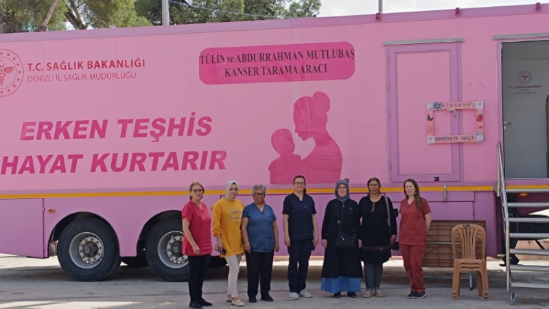 PEMBE TIR ÇİVRİL’DE ÜCRETSİZ KANSER TARAMASI YAPIYOR