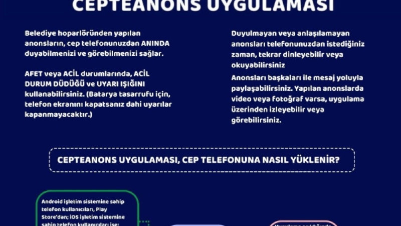 ÇİVRİL BELEDİYESİ İLAN VE DUYURULARI ARTIK CEPTE