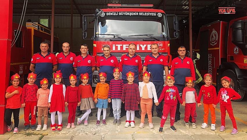 ANAOKUL ÖĞRENCİLERİ İTFAİYEYİ ZİYARET ETTİ