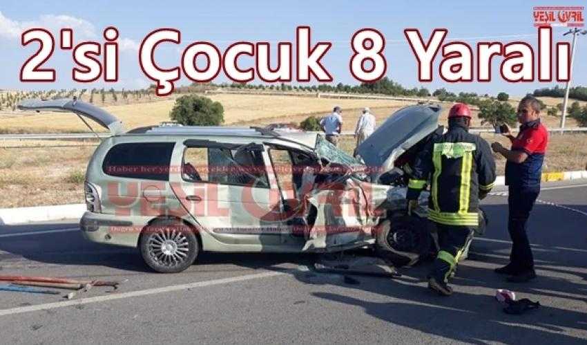 DENİZLİ YOLUNDA FECİ KAZA: 1 ÖLÜ 8 YARALI
