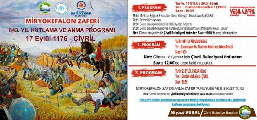 MİRYOKEFALON'A 3 GÜN SÜRECEK COŞKULU KUTLAMA