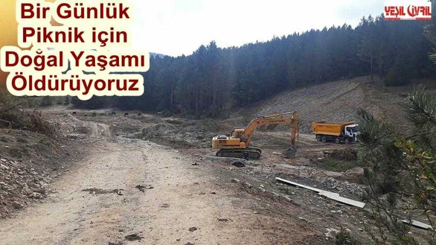 AKDAĞ’DAKİ BETONLAŞMAYA TEPKİ