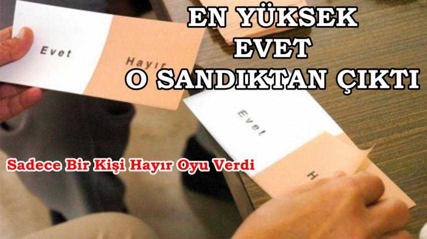 O SANDIKTAN BİR TEK HAYIR ÇIKTI