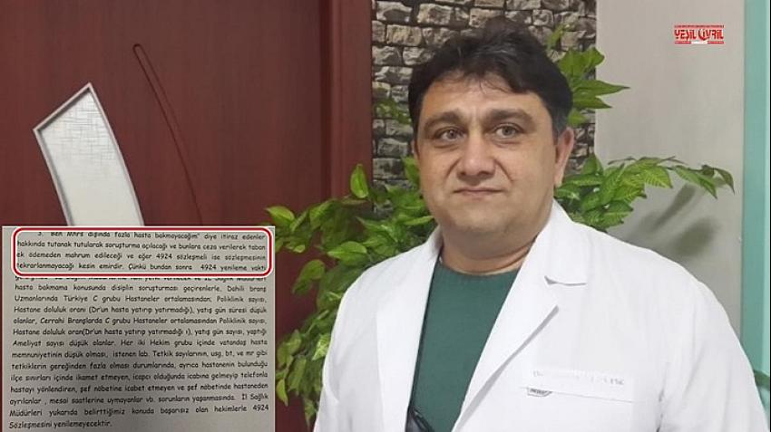 BAŞHEKİM ÖZDEMİR HAKSIZLIĞA İSYAN ETTİ