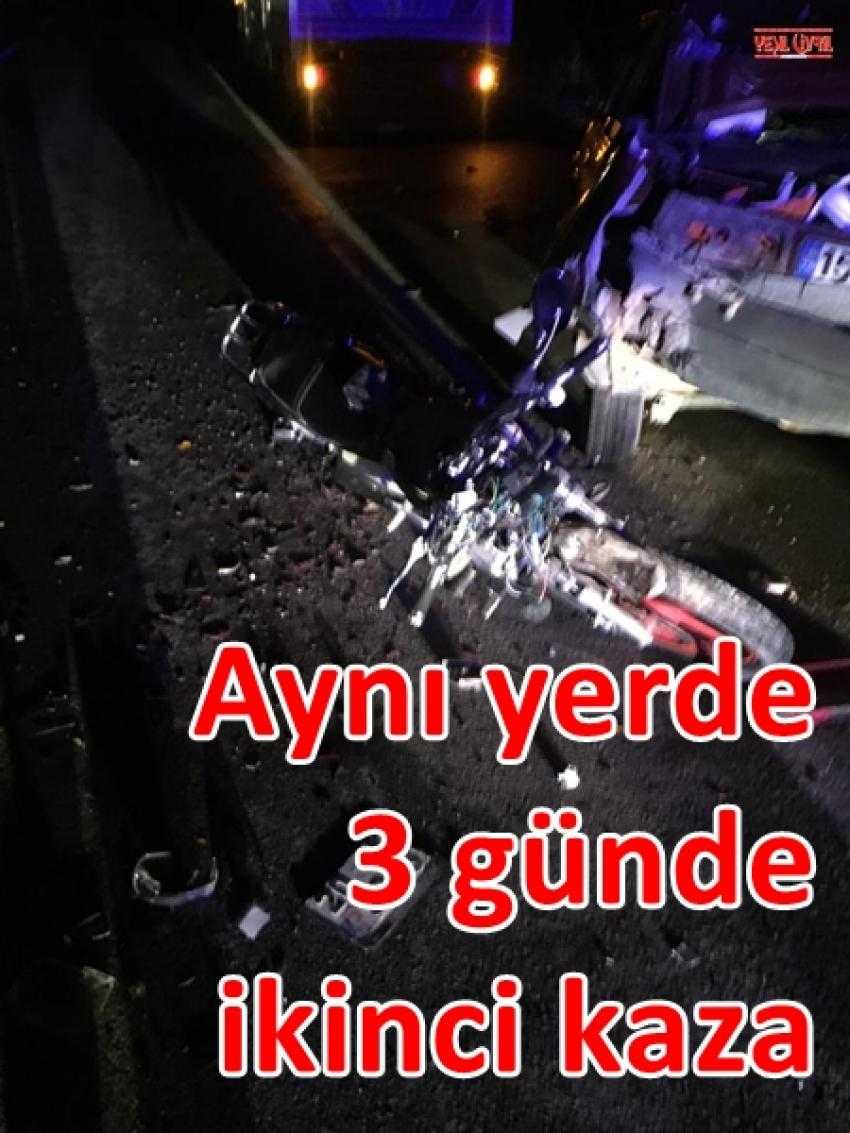 ARIZA YAPAN ARACA ÇARPAN MOTOSİKLETLİ AĞIR YARALANDI