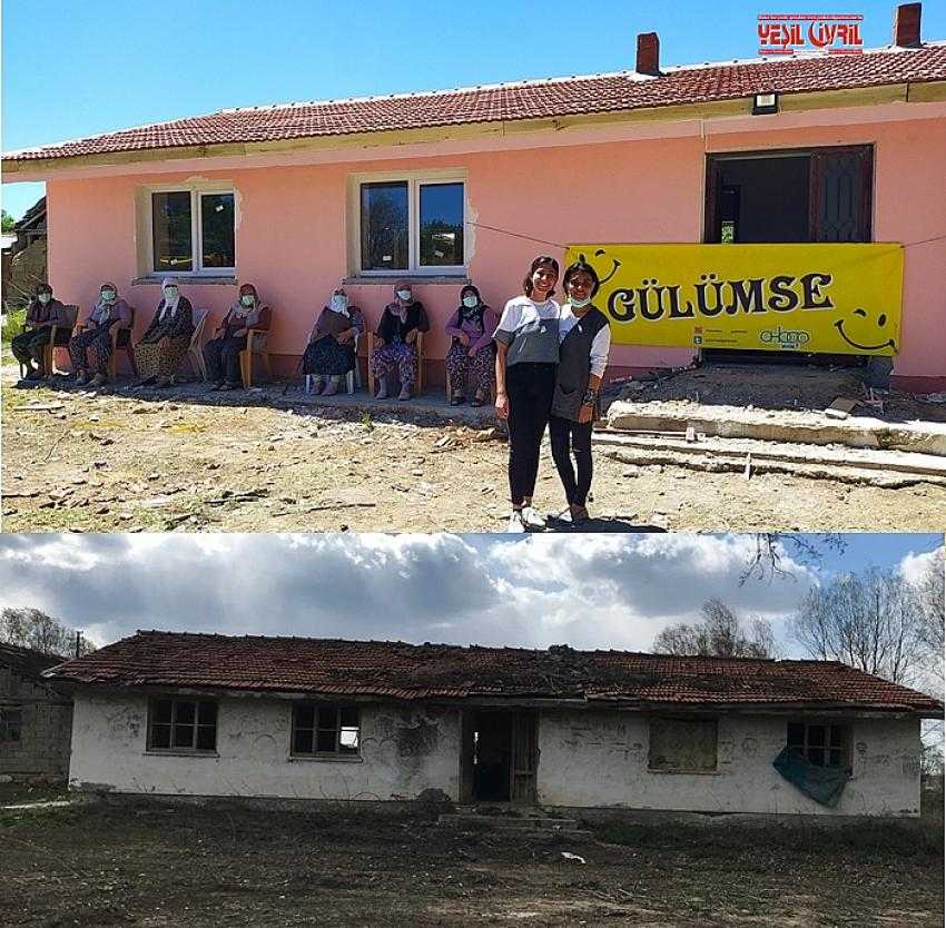 ESKİ OKUL BİNASINI KÜTÜPHANE VE KURS MERKEZİ YAPTI