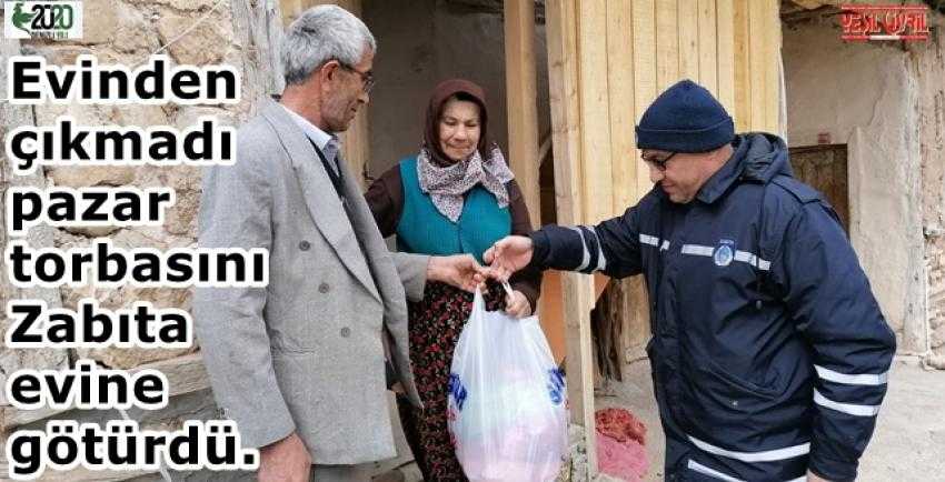UYARIYI DİNLEDİ EVİNDEN ÇIKMADI ERZAKLARINI ZABITA GÖTÜRDÜ
