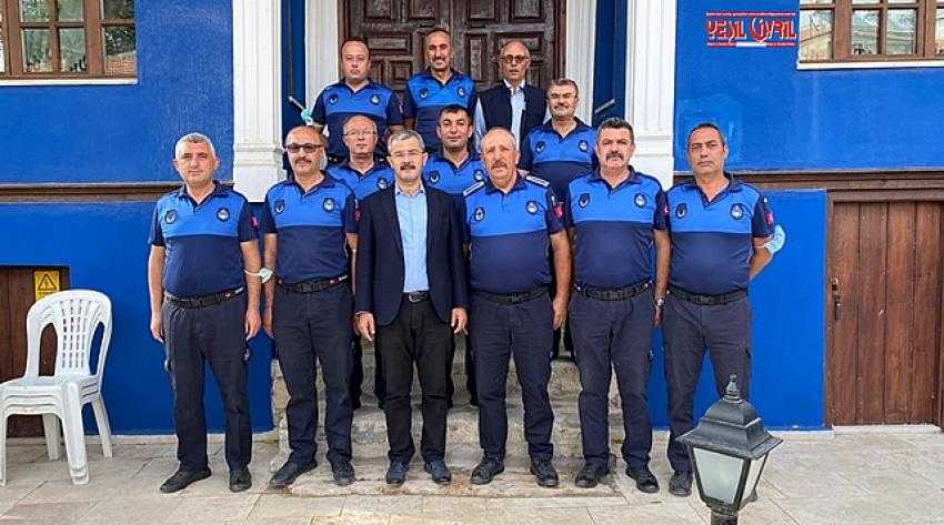 BAŞKAN ZABITALARI MAVİ KONAKTA AĞIRLADI